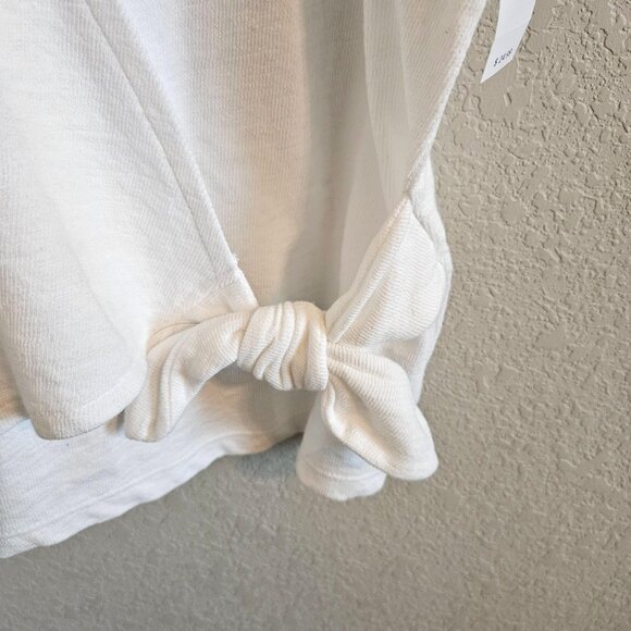 Old Navy White Short Sleeve Wrap Top - Picture 3 of 6